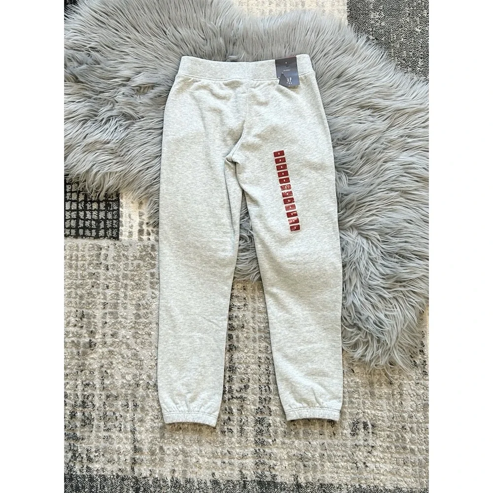 GAP‎ Girl's French Terry Lined Elastic Waistband Grey Jogger Pant Youth Size 8
